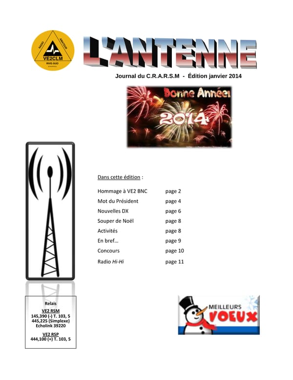 L'Antenne - janvier 2014