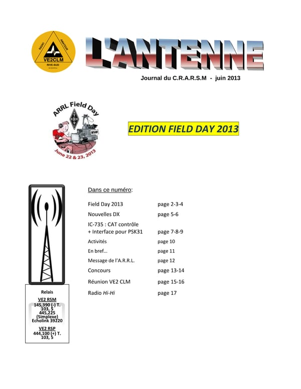 L'Antenne - juin 2013